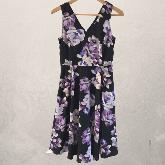 Black & Floral Sz 2 Dress by RICKI’S - Picture 1 of 5